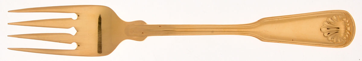 Shell Motif Gold (Gold Electroplate) Individual Salad Fork by Imperial Intl-1