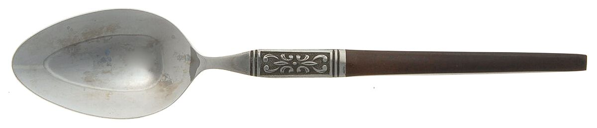 INR19 (Stainless, Brown Handle) Tablespoon (Serving Spoon) by Interpur-1