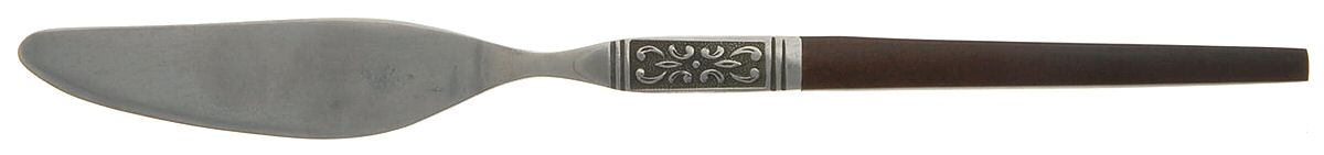 INR19 (Stainless, Brown Handle) Flat Handle Master Butter Knife by Interpur-1