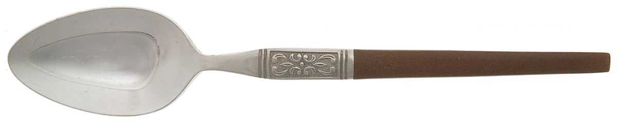 INR19 (Stainless, Brown Handle) Place/Oval Soup Spoon by Interpur-1