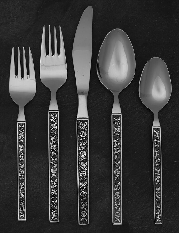 Mexicaly Rose (Stainless) 5 Piece Place Setting by Interpur-1