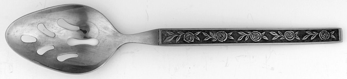 Mexicaly Rose (Stainless) Pierced Tablespoon (Serving Spoon) by Interpur-1