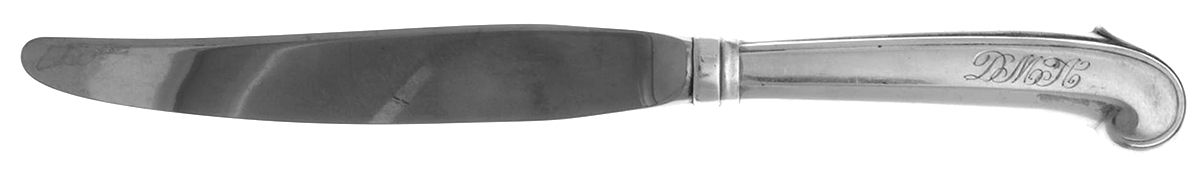 1810 (Sterling, 1930) Monogrammed Modern Hollow Pistol Knife by International Silver-1