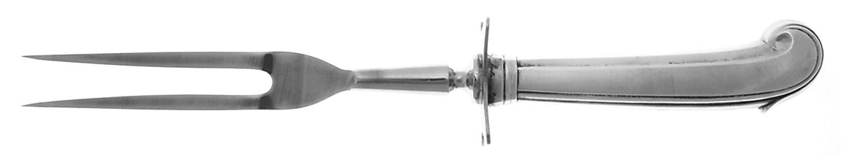 1810 (Sterling, 1930) Sm Carving Fork W/Stnl Prg, Str Guard,Pistol Hdl by International Silver-1