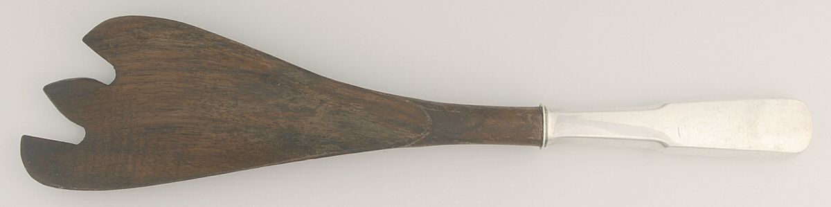1810 (Sterling, 1930) Salad Serving Fork Wooden Prongs by International Silver-1