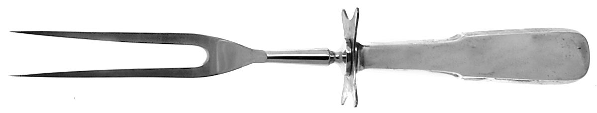 1810 (Sterling, 1930) Lg Carving/Roast Fork-Stn Prong w/Sterling Guard by International Silver-1
