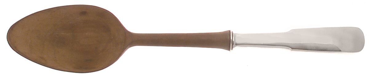 1810 (Sterling, 1930) Salad Serving Spoon with Wooden Bowl by International Silver-1
