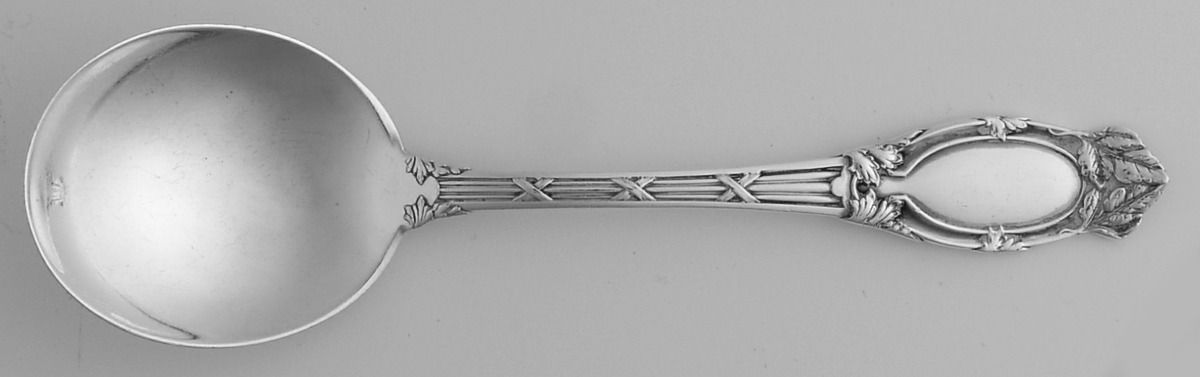 Abbottsford (Sterling, 1907) Round Bowl Soup Spoon (Bouillon) by International Silver-1