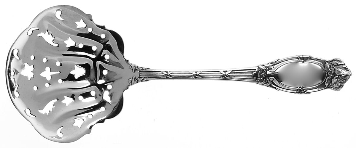 Abbottsford (Sterling, 1907) Solid Bon Bon Spoon with Pierced Bowl by International Silver-1
