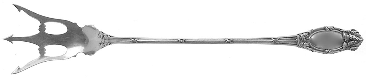 Abbottsford (Sterling, 1907) Large Lettuce Serving Fork by International Silver-1