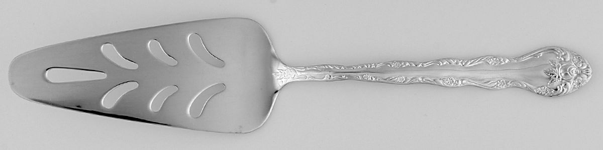 Abbey Rose (Silverplate) Server-Pie/Solid-Pierced by International Silver-1