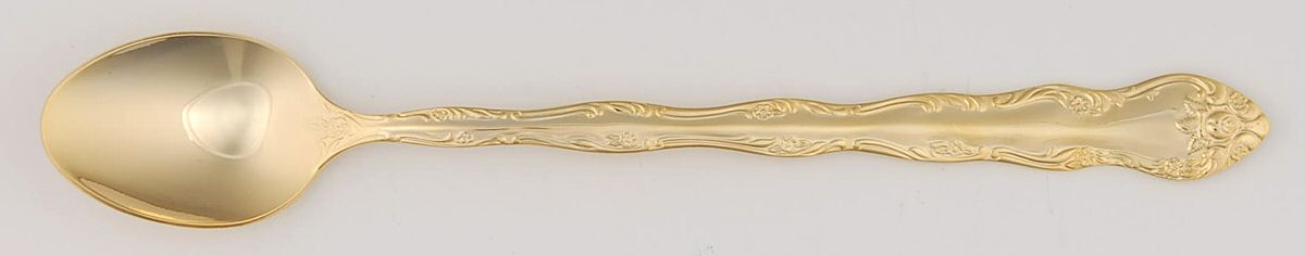 Abbey Rose (Gold Electroplate) Iced Tea Spoon by International Silver-1
