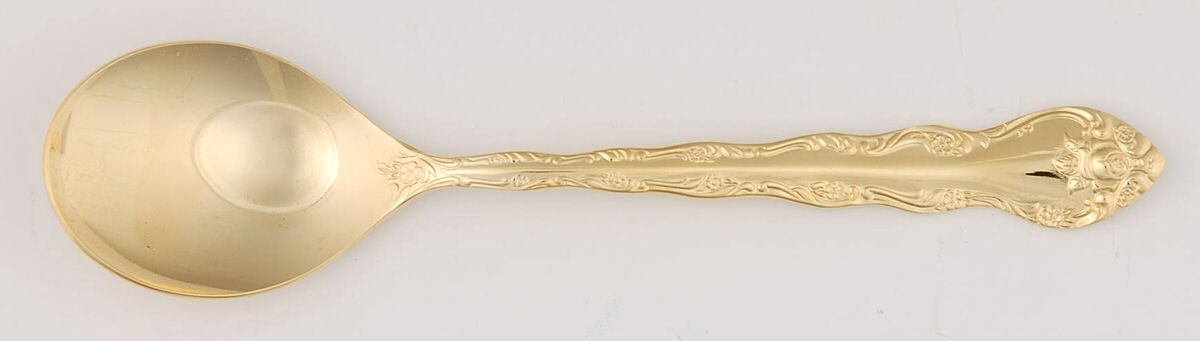 Abbey Rose (Gold Electroplate) Sugar Spoon by International Silver-1