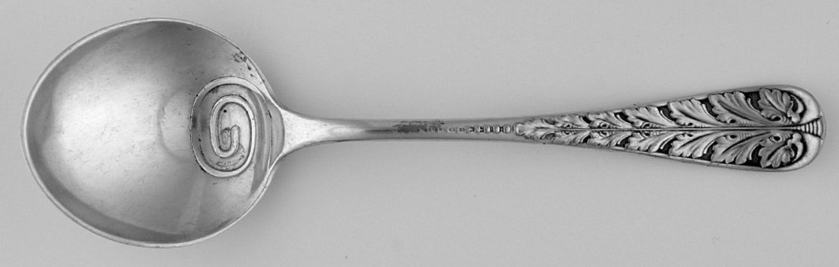 Acanthus (Silverplate, 1886) Round Bowl Soup Spoon (Cream Soup) by International Silver-1