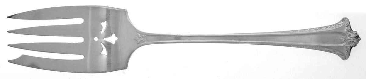 Admiral I (Silverplate, 1918) Medium Solid Cold Meat Serving Fork by International Silver-1