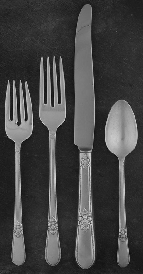Adoration (Silverplate, No Monograms) 32  Piece Estate Set by International Silver-1