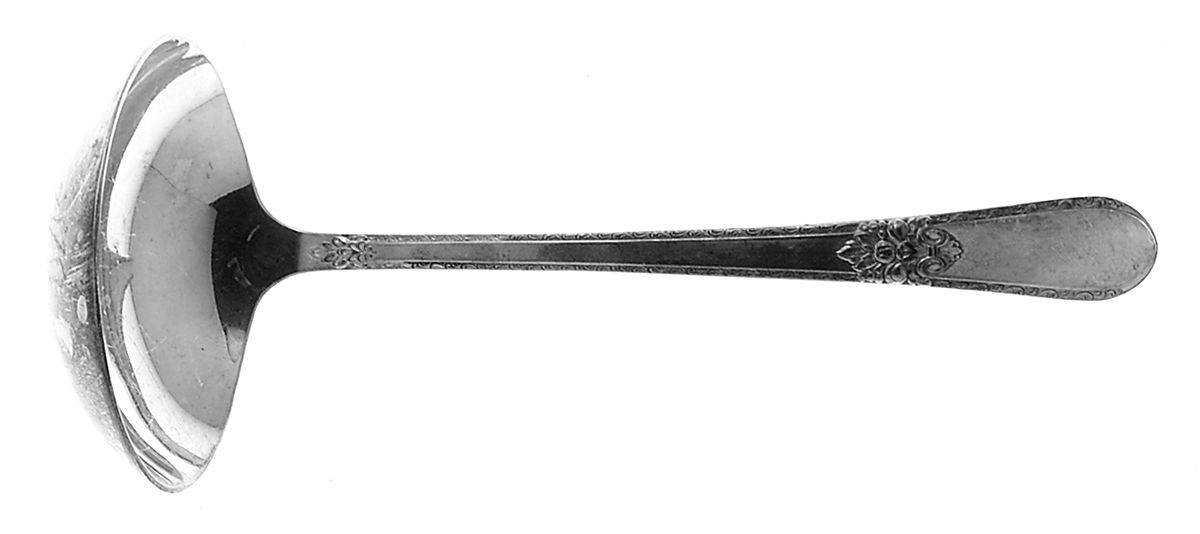 Adoration (Silverplate, No Monograms) Solid Gravy Ladle by International Silver-1