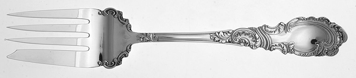 Aldine (Silverplate, 1895) Medium Solid Cold Meat Serving Fork by International Silver-1