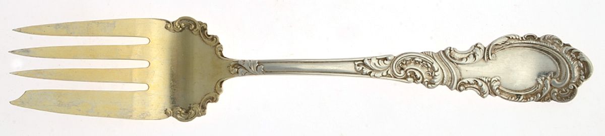 Aldine (Silverplate, 1895) Medium Solid Cold Meat Serving Fork by International Silver-1