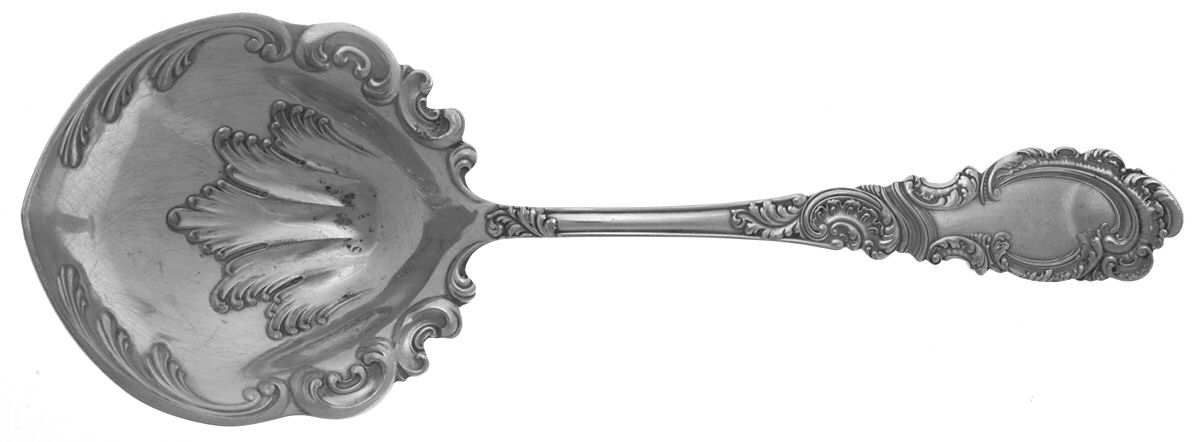 Aldine (Silverplate, 1895) Solid Smooth Casserole Spoon by International Silver-1