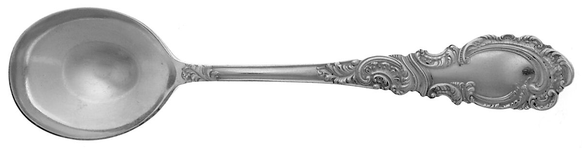 Aldine (Silverplate, 1895) Round Bowl Soup Spoon (Gumbo) by International Silver-1