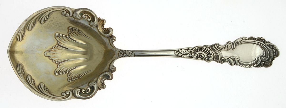 Aldine (Silverplate, 1895) Solid Smooth Casserole Spoon by International Silver-1