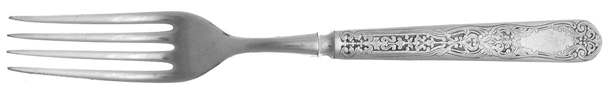Alhambra (Silverplate, 1907) Indented Solid Handled Fork by International Silver-1
