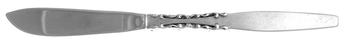 Alhambra (Stainless) Modern Hollow Butter Spreader (Stainless) by International Silver-1