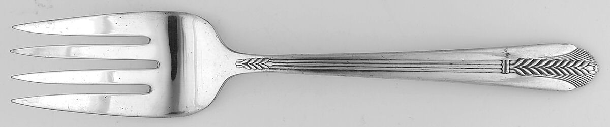 Allure (Silverplate, 1939) Medium Solid Cold Meat Serving Fork by International Silver-1