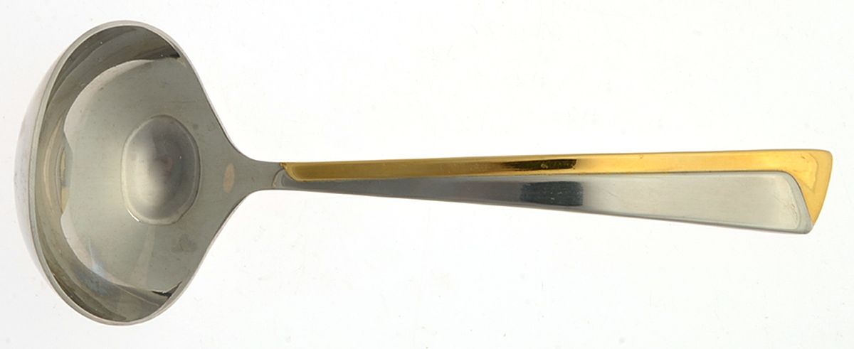 Alliance (Stainless-Gold Accent) Solid Gravy Ladle by International Silver-1