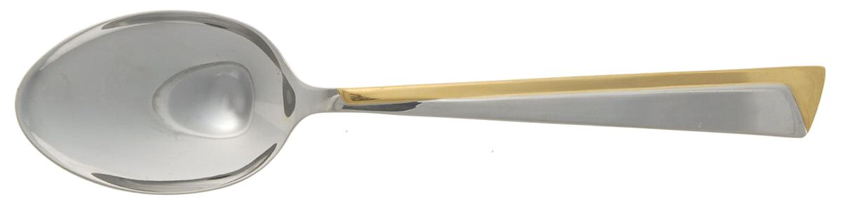 Alliance (Stainless-Gold Accent) Tablespoon (Serving Spoon) by International Silver-1