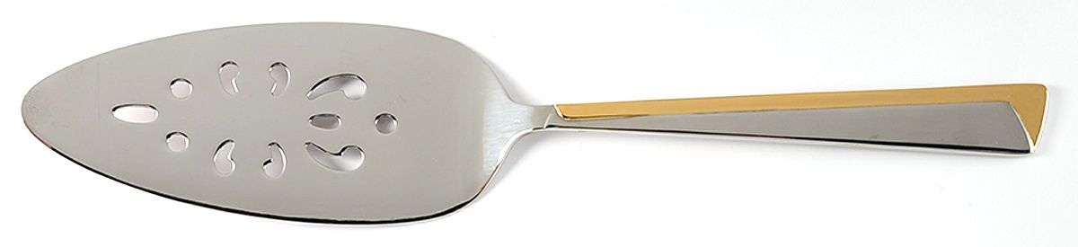 Alliance (Stainless-Gold Accent) Pierced All Stainless Pie Server by International Silver-1