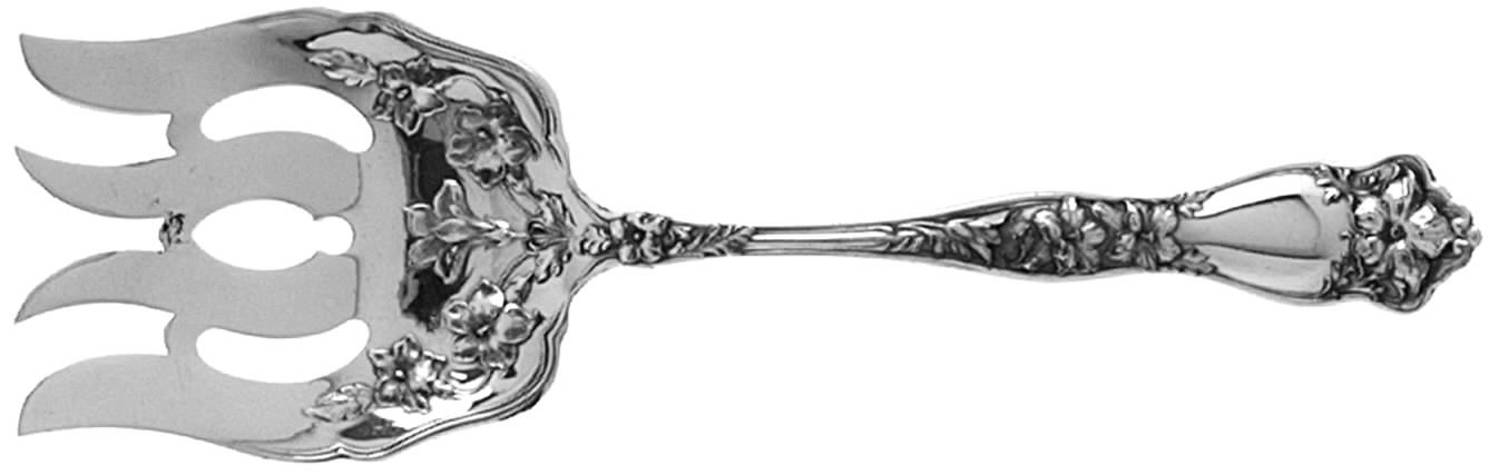 Althea (Sterling, 1910) Small Solid Fish Serving Fork by International Silver-1