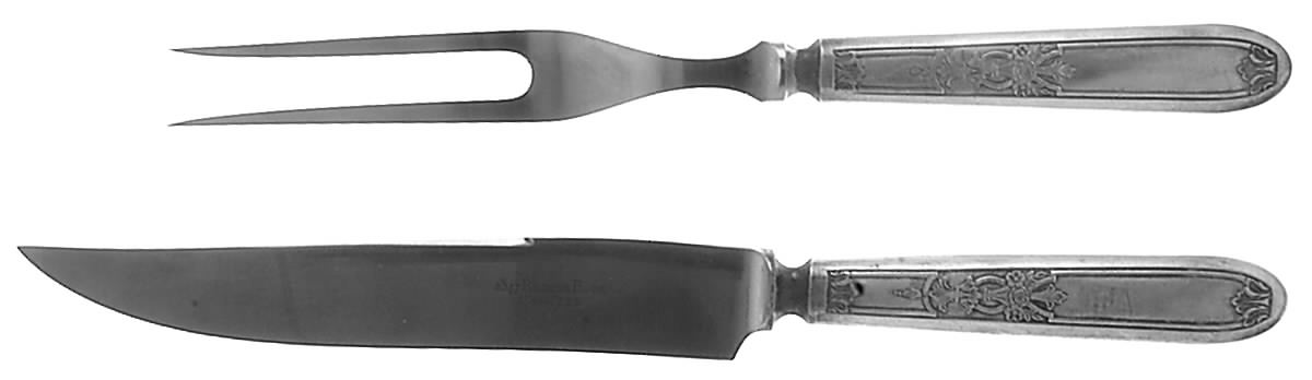 Ambassador (Silverplate, 1919) Small Stainless Blade 2-Piece Steak Carving Set by International Silver-1