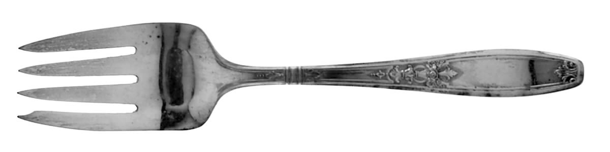 Ambassador (Silverplate, 1919) Medium Solid Cold Meat Serving Fork by International Silver-1