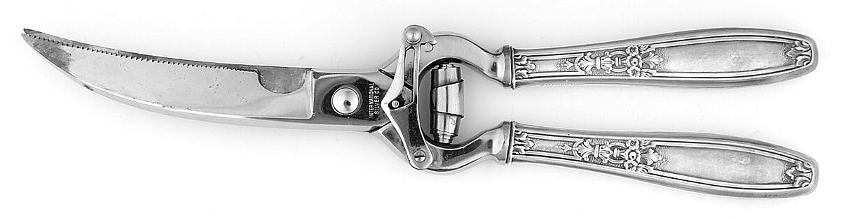 Ambassador (Silverplate, 1919) Poultry Shears with Stainless Blades by International Silver-1