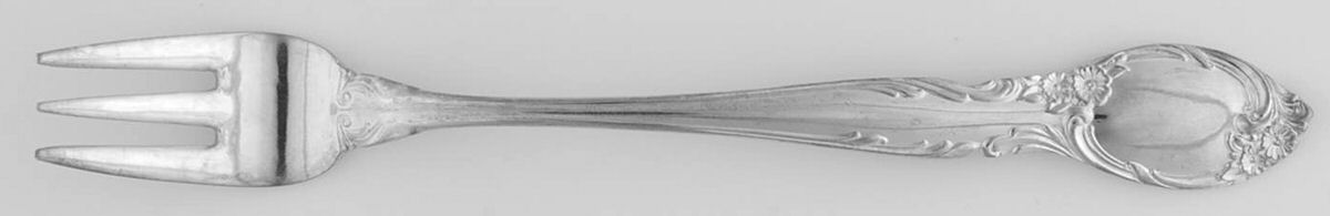 Amberly (Silverplate, 1985) Cocktail/Seafood Fork by International Silver-1