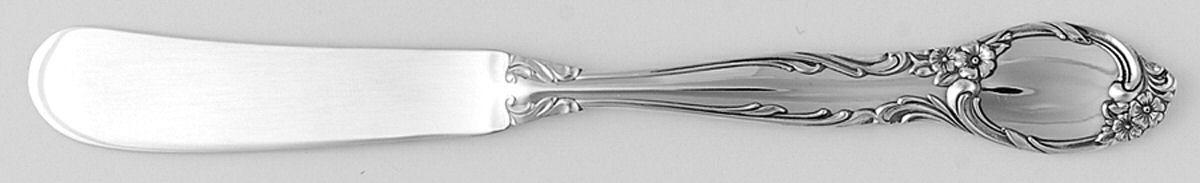 Amberly (Silverplate, 1985) Flat Handle Butter Spreader by International Silver-1