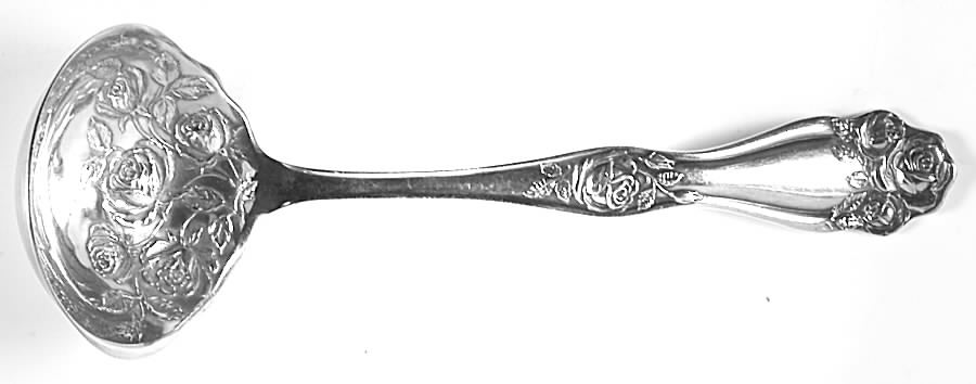 American Beauty Rose (Silverplate, 1909, s) Solid Gravy Ladle by International Silver-1