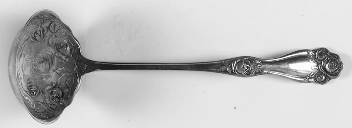 American Beauty Rose (Silverplate, 1909, s) Oyster Ladle Solid Piece by International Silver-1