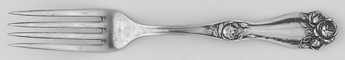 American Beauty Rose (Silverplate, 1909, s) Youth Fork by International Silver-1