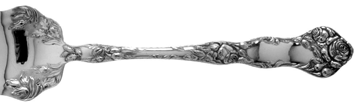 American Beauty Rose (Silverplate, 1904) Medium Solid Cold Meat Serving Fork by International Silver-1