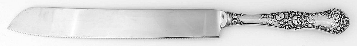 American Beauty Rose (Silverplate, 1904) Cake Slicer with Stainless Blade by International Silver-1