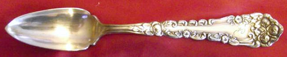 American Beauty Rose (Silverplate, 1904) Fruit/Orange Spoon by International Silver-1