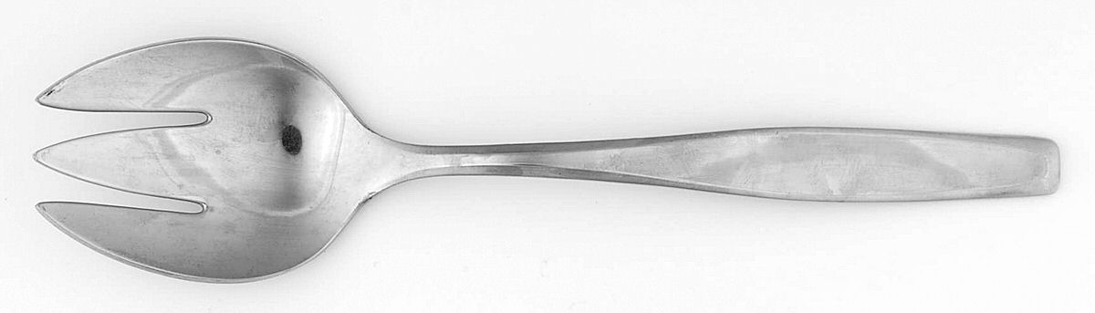 American Charm (Stainless) Small Solid Cold Meat Serving Fork by International Silver-1