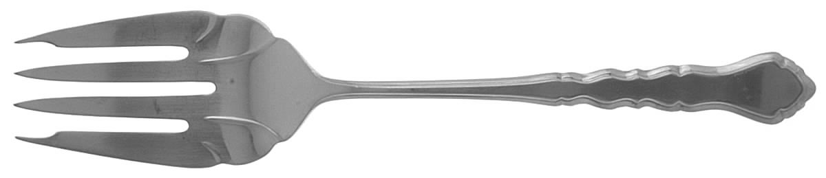 Americana (Stainless) Large Solid Cold Meat Serving Fork by International Silver-1