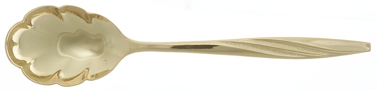 American Flair Gold (Gold Electroplate) Sugar Shell Spoon by International Silver-1