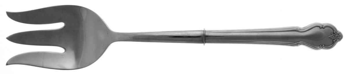 American Rose (Stainless) Hollow Handle Salad Serving Fork by International Silver-1