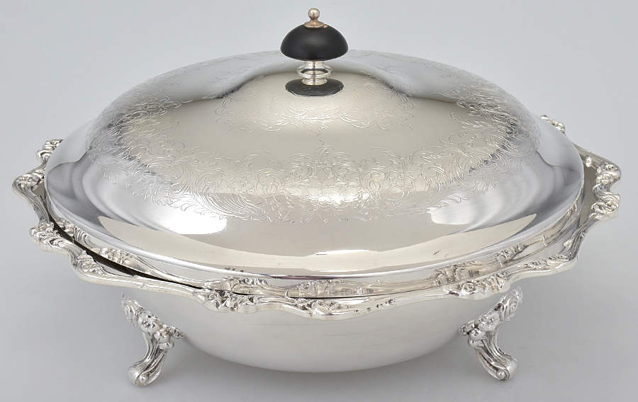 American Rose (Silverplate, Holloware) Silverplate Round Covered Casserole by International Silver-1
