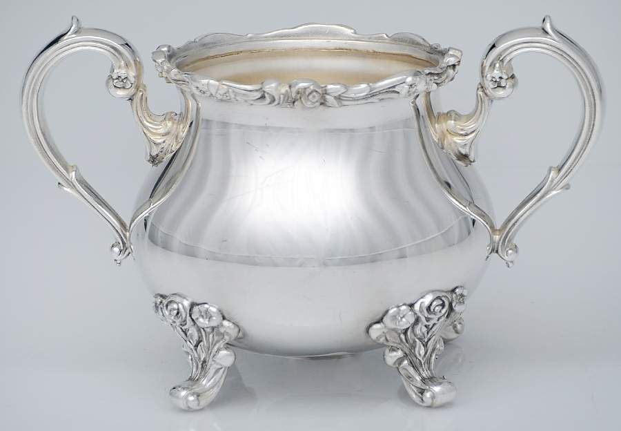 American Rose (Silverplate, Holloware) Sugar Bowl No Lid by International Silver-1